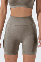 Women's Sports Pleated Buttocks Lift  Seamless Shorts