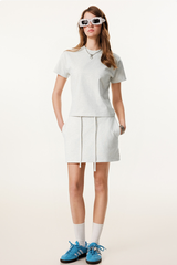 Women's Summer A-Line Set - Casual Campus Solid Short Sleeve