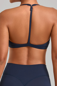 Women's Athletic Triangle Cup Adjustable Open-Back Bra