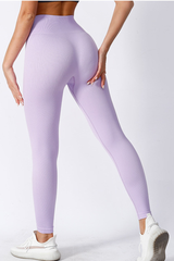 Women High-Waist Ribbed High-Waist Leggings