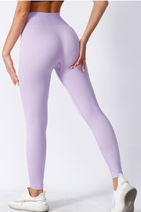 Women High-Waist Ribbed High-Waist Leggings