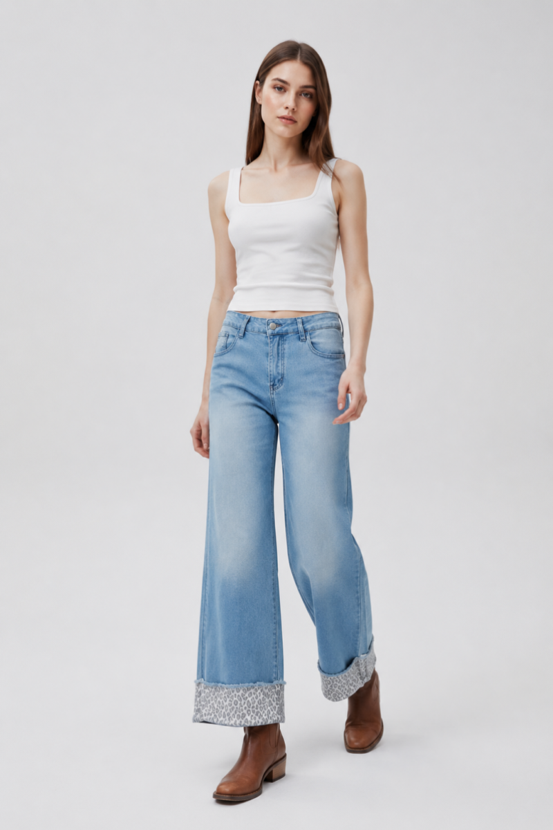 Women's High Waist Wide Leg Jeans