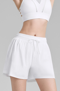 Women's Drawstring Side Mesh Quick Dry Athletic Shorts