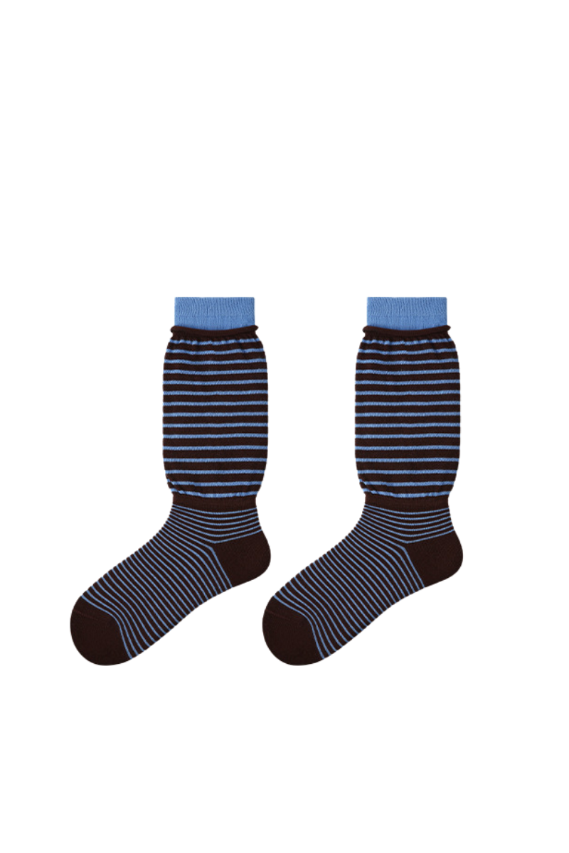 Women's Y2K Retro Color Stripe Soft Slouch Crew Socks