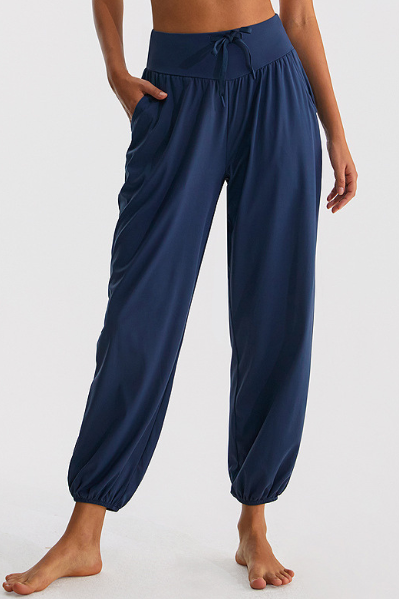 Women's Sports High Waist Lightweight Cuffed Sweatpants