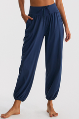 Women's Sports High Waist Lightweight Cuffed Sweatpants