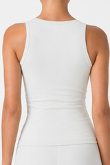 Women’s Scoop Neck Wide Strap Form-Fitting Yoga Tank Top