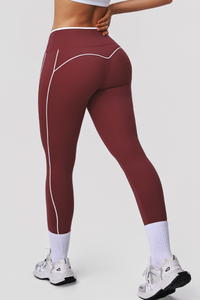 Women's Criss-Cross Waist Color-Blocked High-Waist Leggings