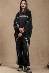 Vintage-style hooded sweatshirt set