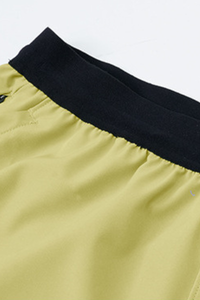 Men's Hidden Zipper Pocket Contrast Waistband Athletic Short