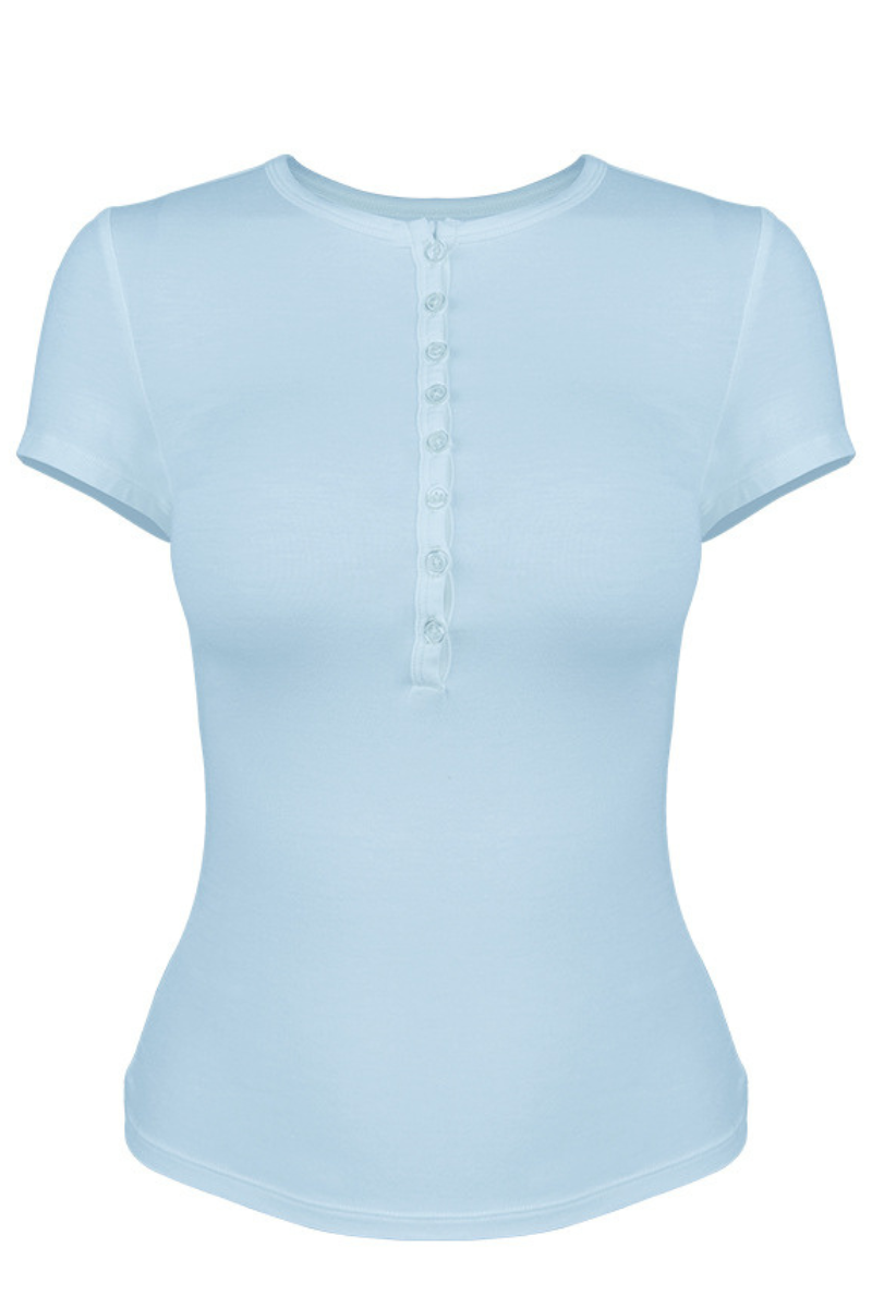 Women's Short-Sleeve Henley Tee