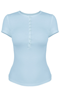 Women's Short-Sleeve Henley Tee