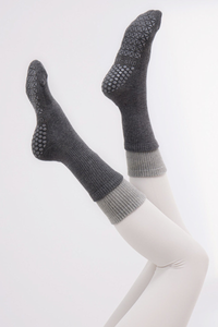 Women's Double-Layer Color-Block Yoga Grip Five-Toe Socks