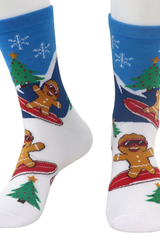 Unisex Christmas Graphic Print Mid-Calf Crew Socks