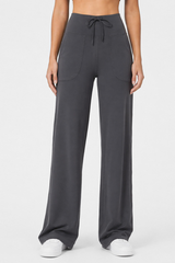 Women’s High-Rise Drawstring Pocket Wide-Leg Yoga Pants