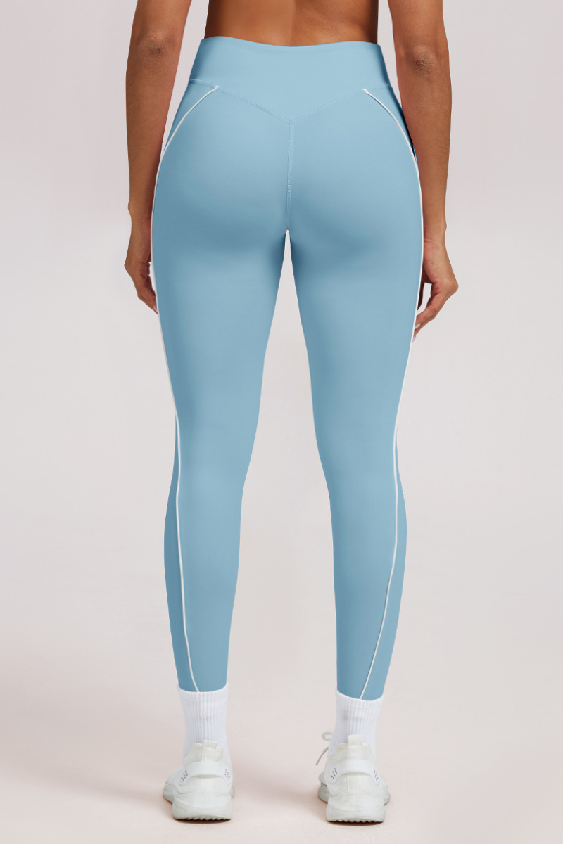 Women's Athletic High-Waisted Pleated Seamless Yoga Leggings