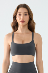 Women's Thin Straps U neck Colorful Print Sports Yoga Bra