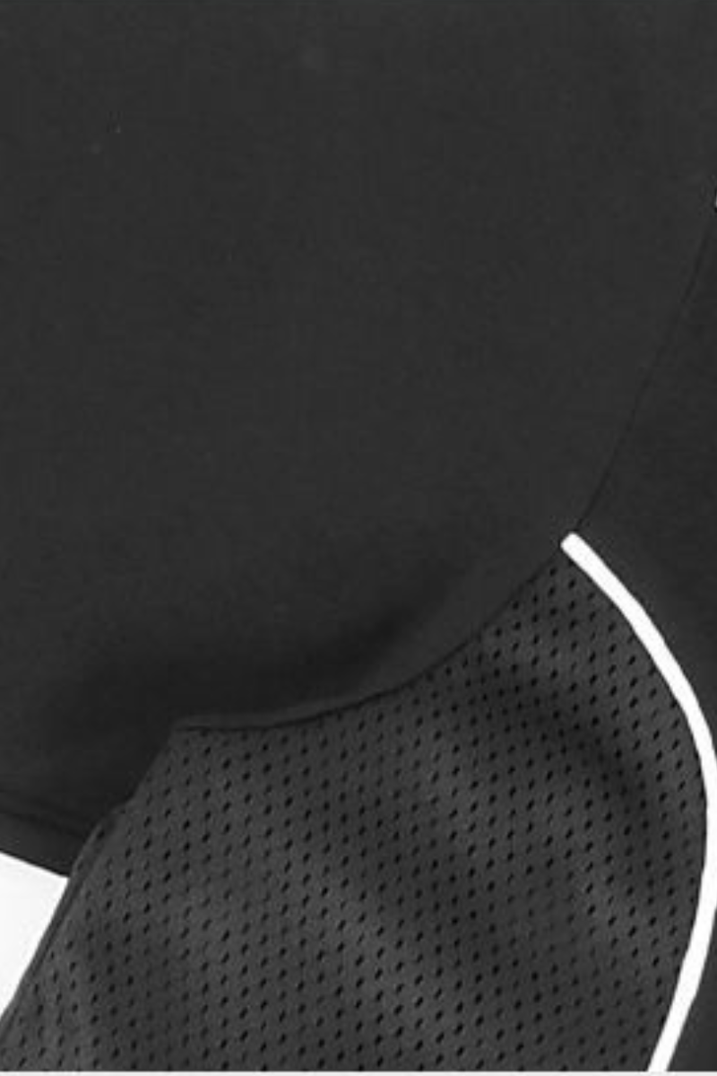 Men Summer Mesh Splice Contrast Stitch Oversized Cotton Tee