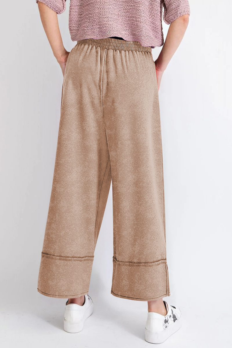 Leisure-style wide-leg pants