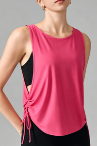 Women's Lightweight Cooling Side Drawstring Sports Tank Top