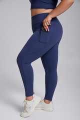 Plus Women's Butter-Soft Sports Bra & Pocket Yoga Leggings Two-Piece Set