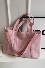Women's Streetwear Corduroy Large-Capacity 3-Way Tote Bag