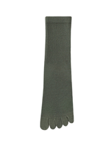 Men's Solid Color Toe Separator Cotton Crew Socks