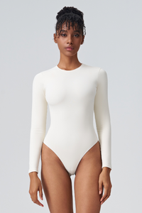 Women's Round Neck Slim Sculpying Long Sleeve Bodysuit