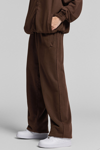 Faded, frayed-edged sweatpants