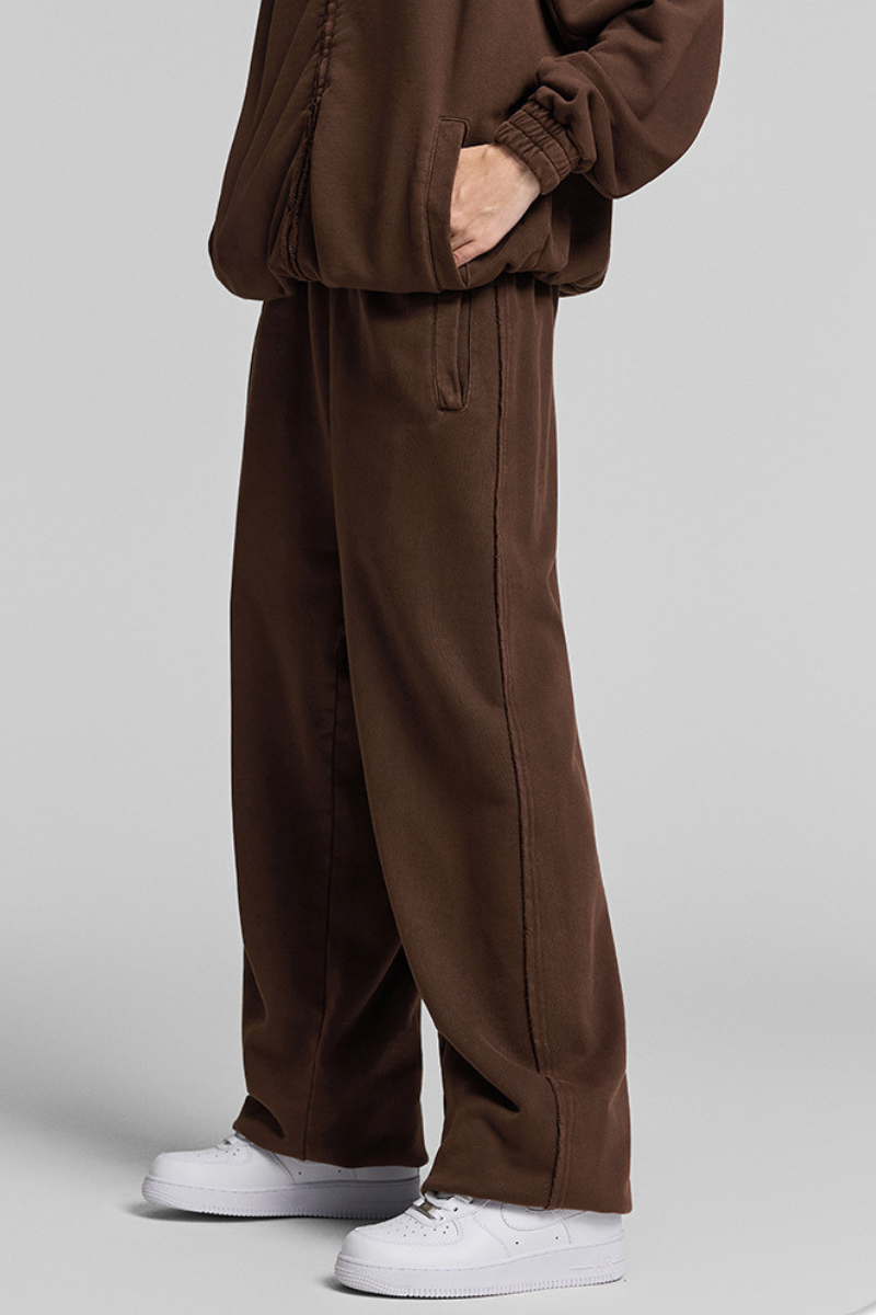 Faded, frayed-edged sweatpants