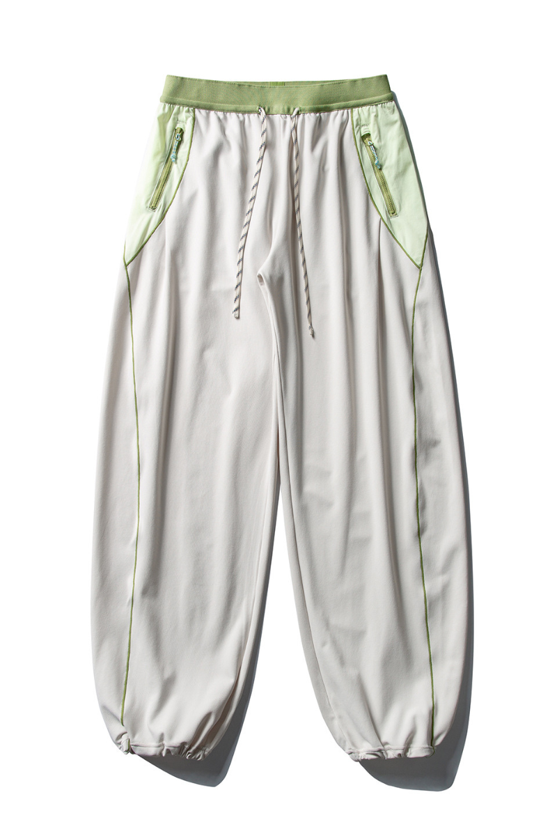 Unisex  Drawstring Hem Waterproof Quick-Dry Curved Pants