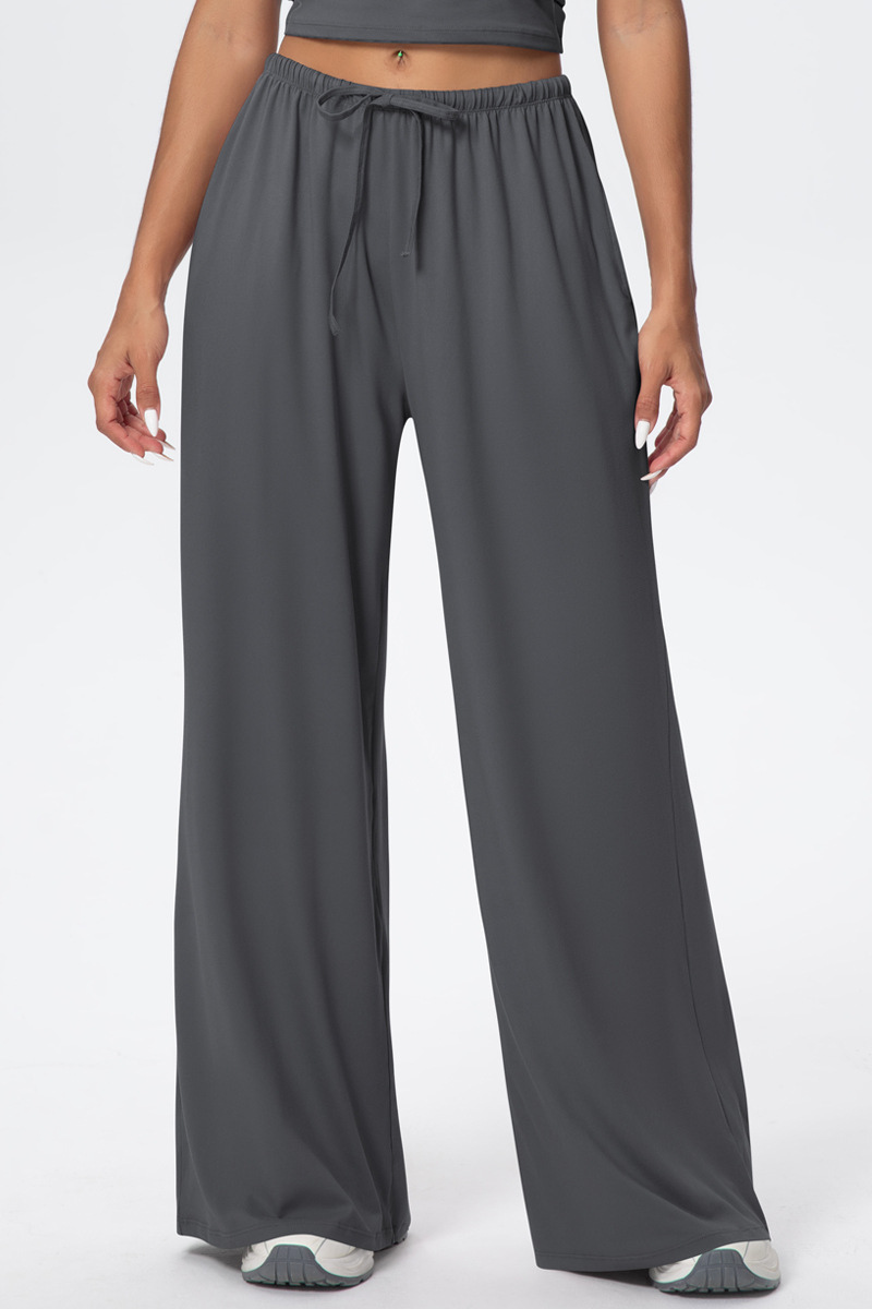 Women’s Athletic Drawstring Loose-Fit  Wide-Leg Pants