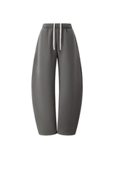 Unisex Fall Streetwear Curved Wide-Leg Fleece Sweatpants