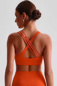 Women's Asymmetrical  Cross Back Sports Bra
