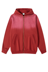 Men's Vitage Washed Full-Zip Hooded Jacket