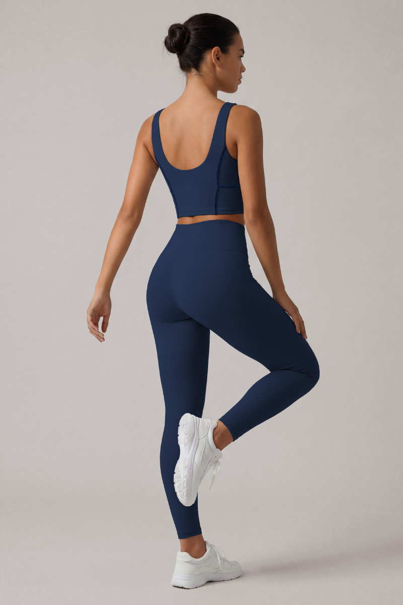 Women's Yoga Set:U-neck Bra And High Waist Leggings