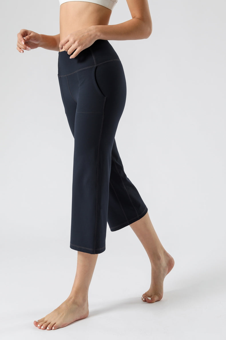 Women Dance Wide-Leg Cropped Pants