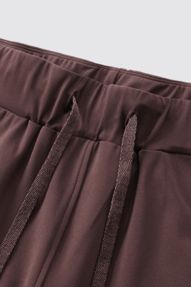 Women's Spring Solid Drawstring Sports Cropped Pants