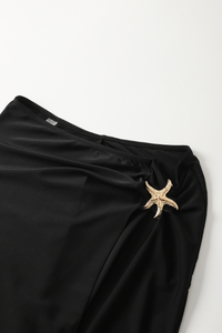 Women's Tie Side Slit Maxi Skirt Sexy Bikini 3 Piece Set