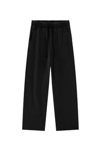 Unisex 100% Cotton Washed Heavyweight Wide Leg Casual Pants