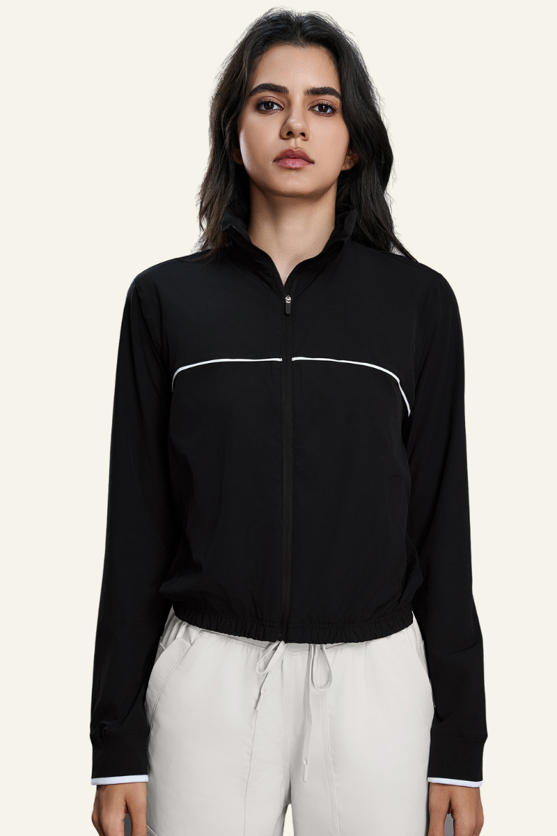 Women's Athletic  Windproof Stand-Collar Jacket