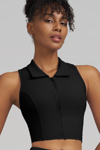 Women's Polo-style sleeveless sport top