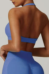 Women's Athletic Halter U-neck Backless Bra