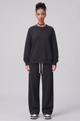 Unisex Fall Fleece Mock Neck Sweatshirt and Sweatpants Sets