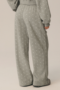 Women's Fall Polka Dot Drawstring Side Pocket Wide Leg Pants