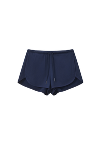 Women's Drawstring Curved Split Side Pocket Sports Shorts