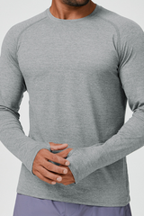 Men's Two-Tone Skin-Friendly Quick-Dry Long Sleeve Athletic Top