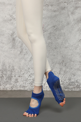 Women's Rose Jacquard Pilates Yoga Grip Five-Toe Socks