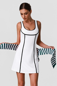 Women's Colorblock Slim Removable Pads Anti-Exposure Skirt