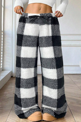 Women's Winter Plaid Thickened Drawstring Loungewear Pant